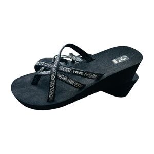 Teva Women's Black Wedge Sandals